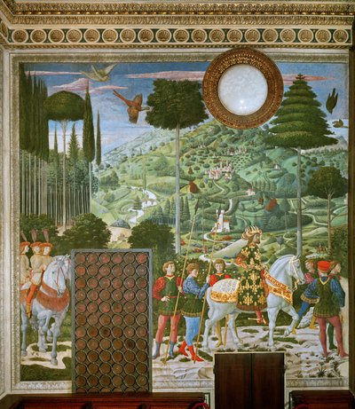 Le voyage des Mages à Bethléem, le mur du fond de la chapelle, c.1460 - Benozzo di Lese di Sandro Gozzoli